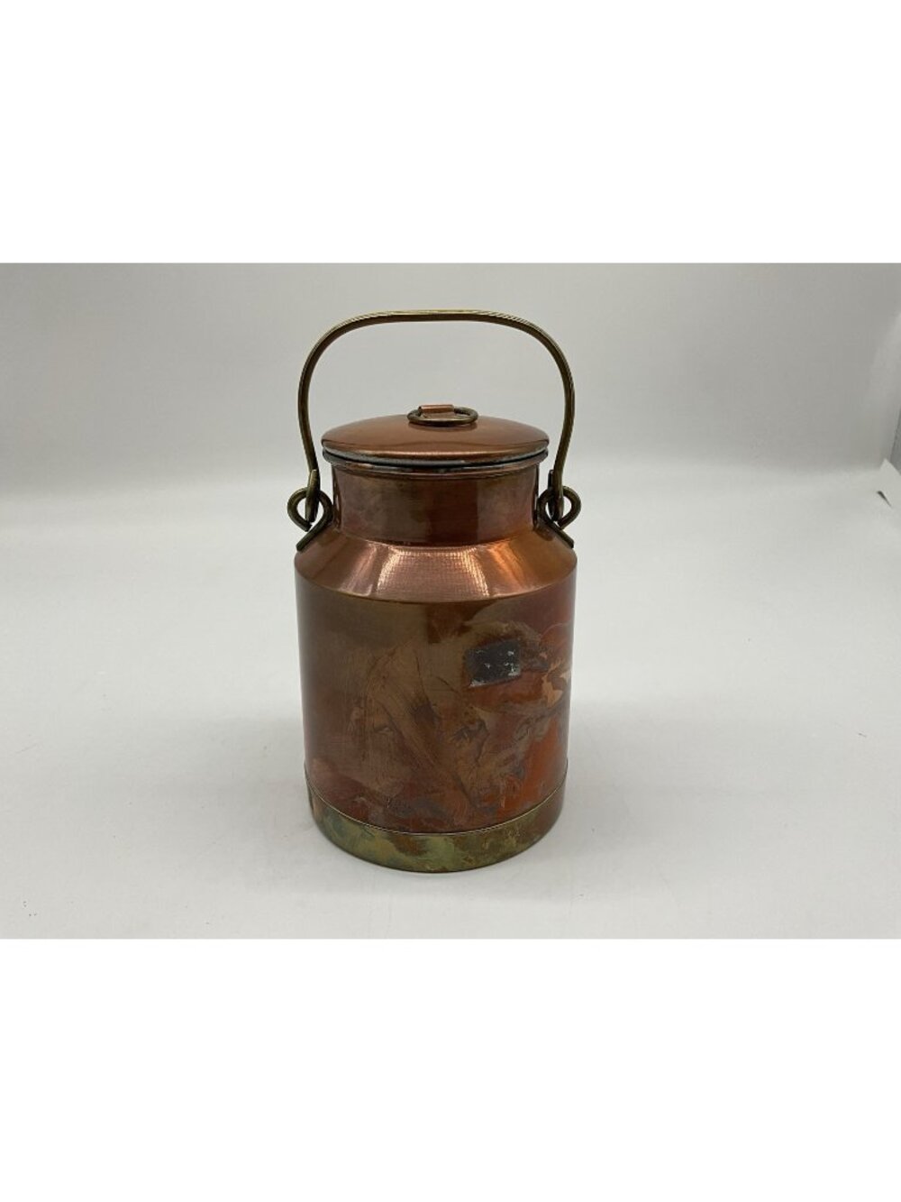 Antique Swedish Copper Ware Milk Can By Gottfrid Carlsson Eskilstana Sweden 5.5"